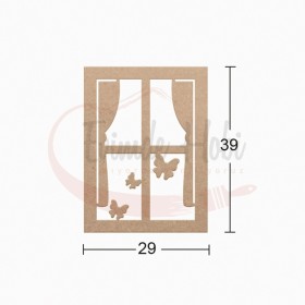 Dekoratif Duvar Süsü Ham Ahşap DS046