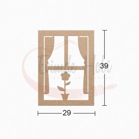 Dekoratif Duvar Süsü Ham Ahşap DS047