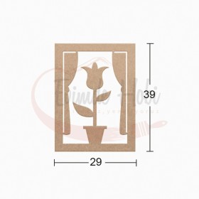 Dekoratif Duvar Süsü Ham Ahşap DS049