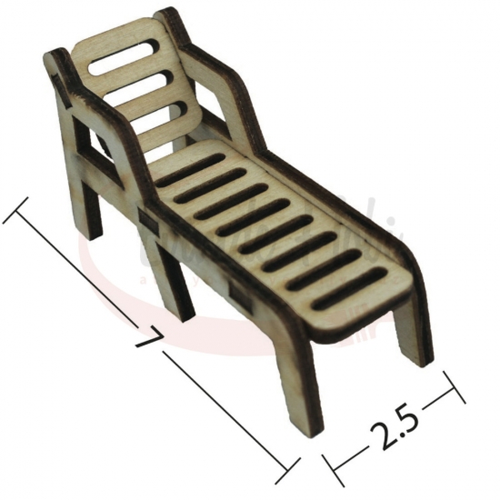 Minyatür Şezlong Ahşap MN55