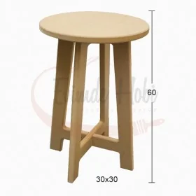 Büyük Boy Demonte Tabure Ahşap IB12