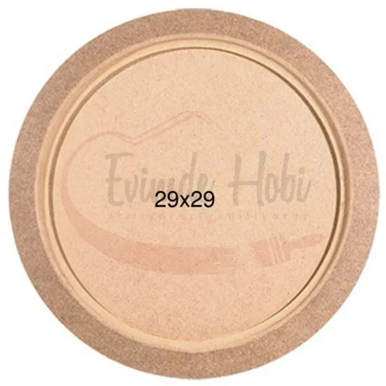 Küçük Yuvarlak Ahşap Tepsi T699