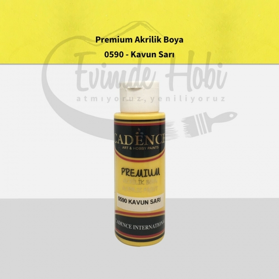 Premium Akrilik Boya 0590 Kavun Sarı 70ML