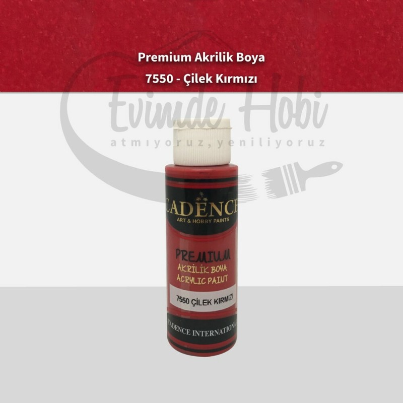 Premium Akrilik Boya 7550 Çilek Kırmızı 70ML