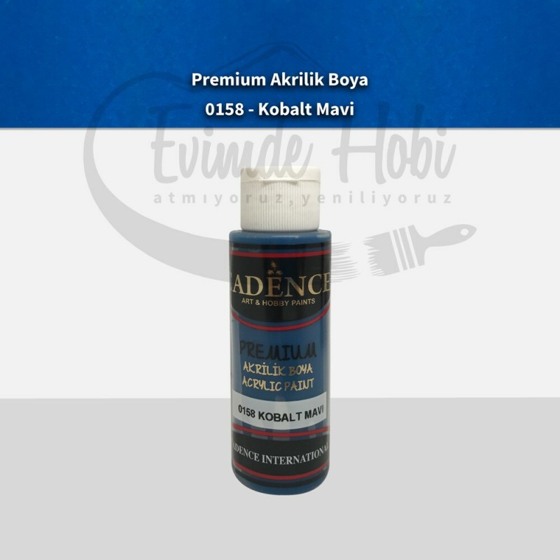 Premium Akrilik Boya 0158 Kobalt Mavi 70ML