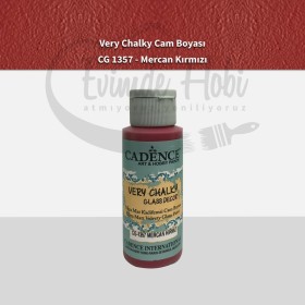 Cadence Very Chalky Cam Boyası CG1357 Mercan Kırmızı 59ML