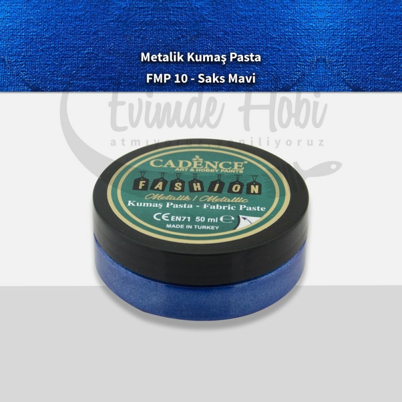 FMP10 Sax Mavi - Fashion Metalik Kumaş Pasta