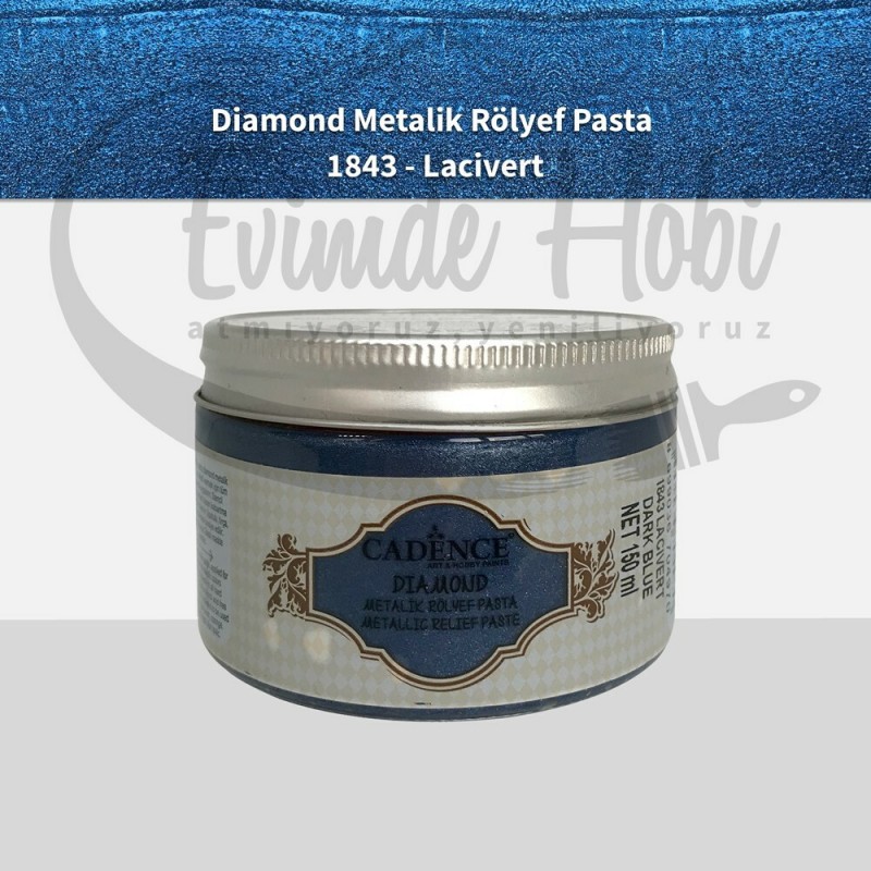 1843 Lacivert Diamond Rölyef Pasta