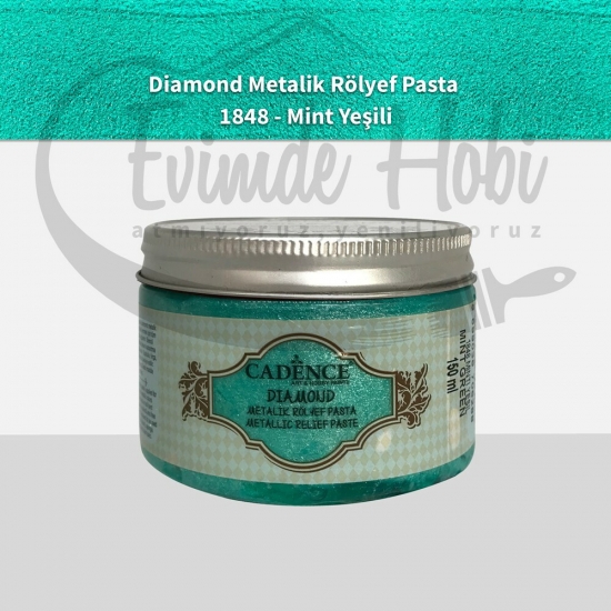 1848 Mint Yeşili Diamond Rölyef Pasta