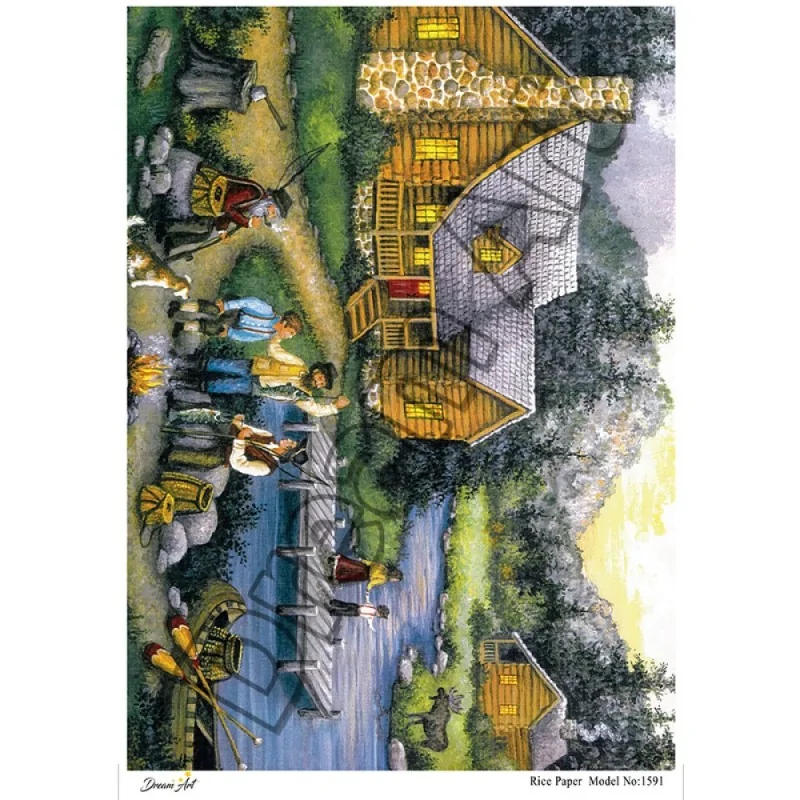 Model 1591 DreamArt Pirinç Dekopaj Kağıdı