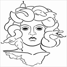 Medusa Desen Stencil EHAN08 45x45cm