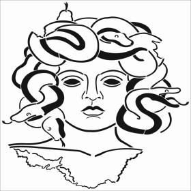 Medusa Desen Stencil EHAN09 45x45cm