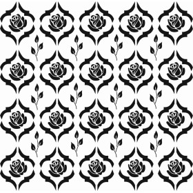 Damask Gül Desen Stencil EHB15 45x45cm