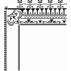 Köşe Bordür Stencil EHBR27 45x45cm