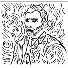 Vincent Van Gogh Desen Stencil EHS01 20x20cm