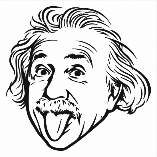 Albert Einstein Desen Stencil EHS05 25x25cm