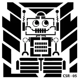 Sevimli Robotlar Çocuk Stencil 15x15cm CSR05