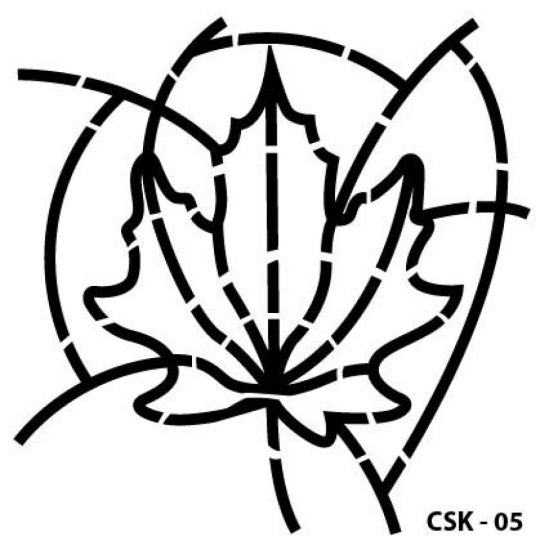 Yaprak Figür Çocuk Stencil 15x15cm CSK05