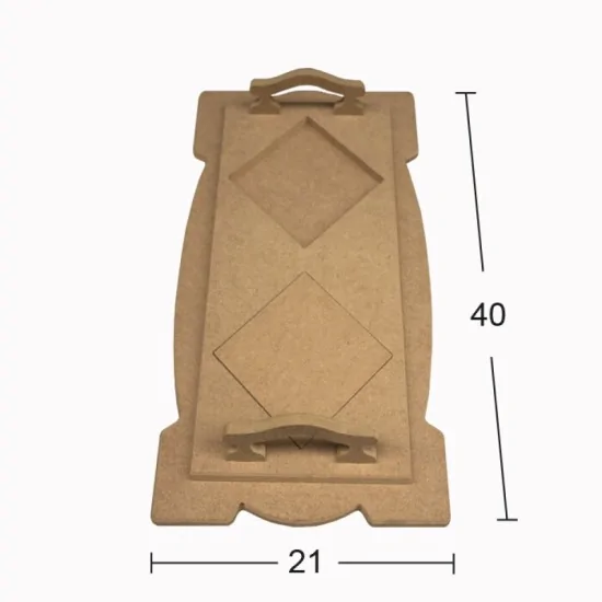 Büyük Karolu Tepsi Oval Kenar T784