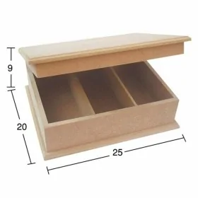 Ahşap 3’lü Düz Çay Kutusu KU220