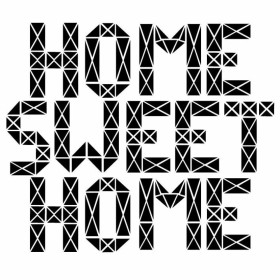 Home Sweet Home Stencil EHKS01 25x25cm