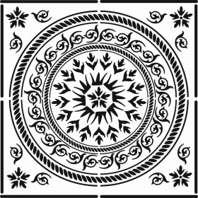 Mandala Desen Stencil EHML07 45x45cm