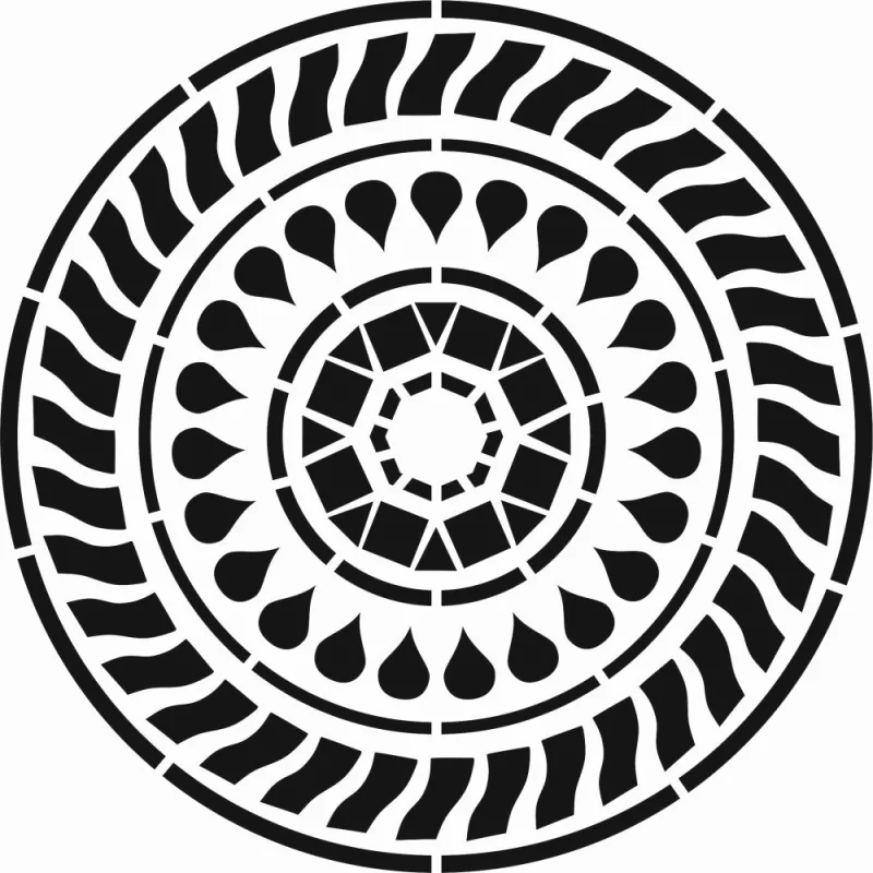 Mandala Desen Stencil EHML08 25x25cm