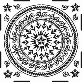 Mandala Desen Stencil EHML09 45x45cm