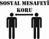 Sosyal Mesafe Desen Stencil EHSM001 22x22cm