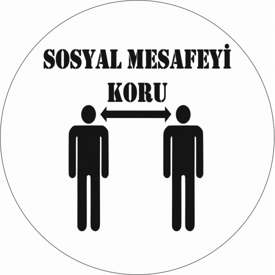 Sosyal Mesafe Desen Stencil EHSM002 22x22cm