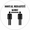 Sosyal Mesafe Desen Stencil EHSM002 22x22cm