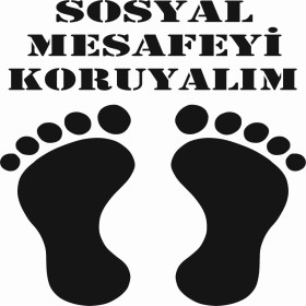 Sosyal Mesafe Desen Stencil EHSM003 22x22cm