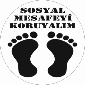 Sosyal Mesafe Desen Stencil EHSM004 22x22cm