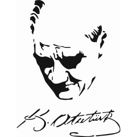 Atatürk İmza Stencil EHTY05 21x30cm