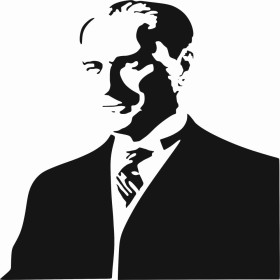 Atatürk Desen Stencil EHTY06 20x20cm