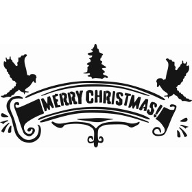 Merry Christmas Desen Stencil EHYB44 10x25cm