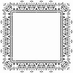 Çiçek Çerçeve Desen Stencil EHÇV14 20x20cm