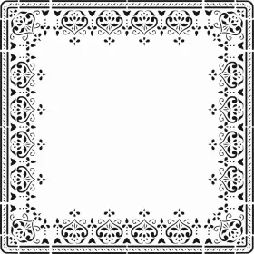 Çiçek Çerçeve Desen Stencil EHÇV15 20x20cm