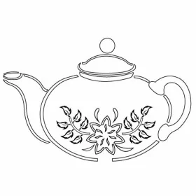 Blue Blanc Çaydanlık Desen Stencil EHBL06 25x35cm