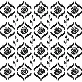 Damask Gül Desen Stencil EHB15 25x25cm