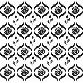 Damask Gül Desen Stencil EHB15 25x25cm