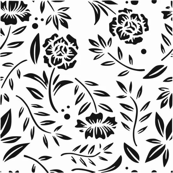 Karanfil Desen Stencil EHB32 40x40cm Karanfil Desen Stencil EHB32 40x40cm