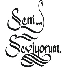 Seni Seviyorum Desen Stencil EHY83 60x60cm