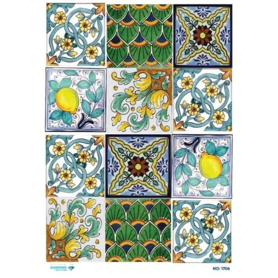 1706 Diamond Pirinç Dekopaj Kağıdı 30x42cm 1706 Diamond Pirinç Dekopaj Kağıdı 30x42cm