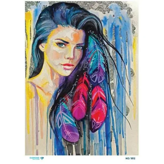 1812 Diamond Pirinç Dekopaj Kağıdı 30x42cm 1812 Diamond Pirinç Dekopaj Kağıdı 30x42cm