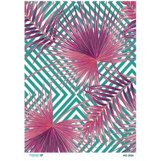 2034 Diamond Pirinç Dekopaj Kağıdı 30x42cm 2034 Diamond Pirinç Dekopaj Kağıdı 30x42cm