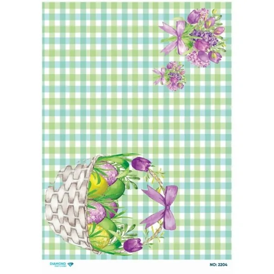 2204 Diamond Pirinç Dekopaj Kağıdı 30x42cm 2204 Diamond Pirinç Dekopaj Kağıdı 30x42cm