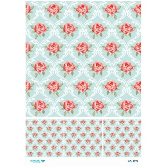 2271 Diamond Pirinç Dekopaj Kağıdı 30x42cm 2271 Diamond Pirinç Dekopaj Kağıdı 30x42cm