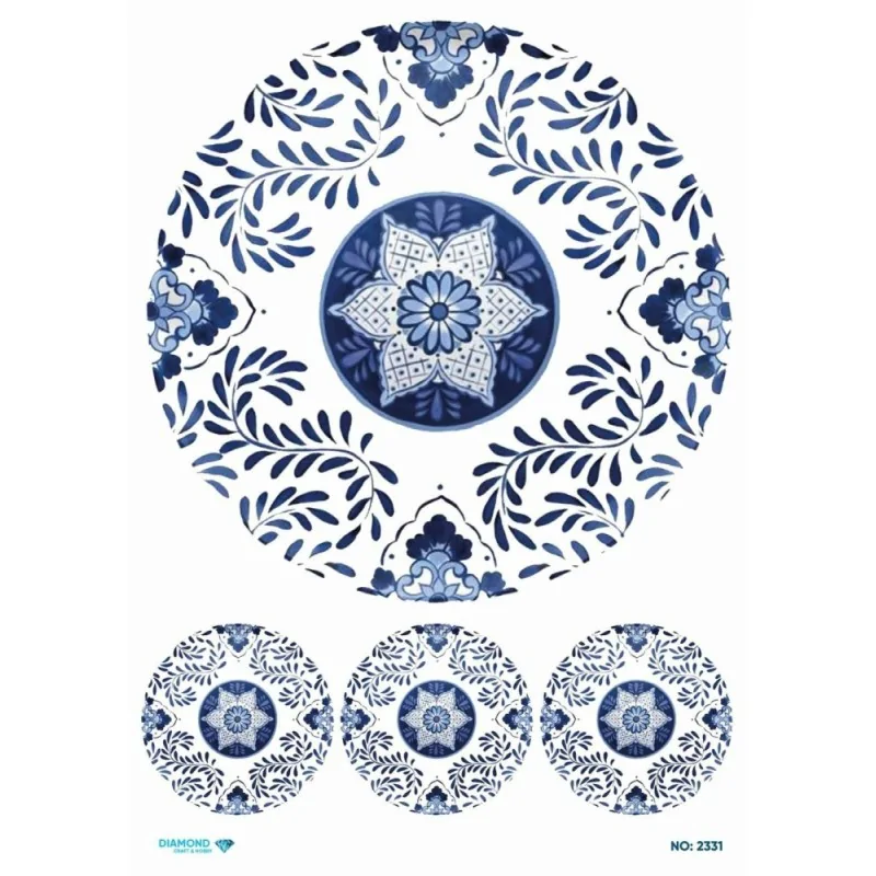 2331 Diamond Pirinç Dekopaj Kağıdı 30x42cm