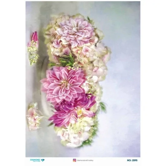 2595 Diamond Pirinç Dekopaj Kağıdı 30x42cm 2595 Diamond Pirinç Dekopaj Kağıdı 30x42cm